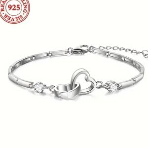 Sterling Silver Heart Bracelet